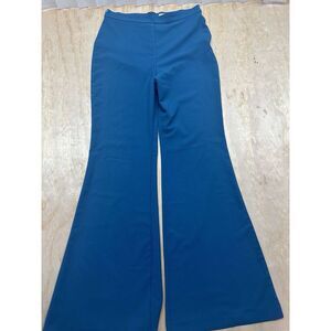 Anthropologie HUTCH Blue Wide Leg Flare Sz S Pants Light Weight Back Hidden Zip